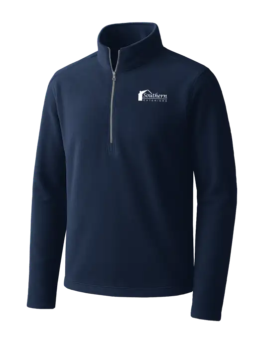 Navy Microfleece 1/2 Zip Pullover w/Southern Exteriors Logo