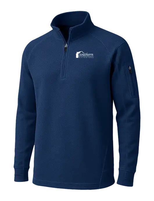 True Navy Tech Fleece 1/4 Zip Pullover w/Southern Exteriors Logo