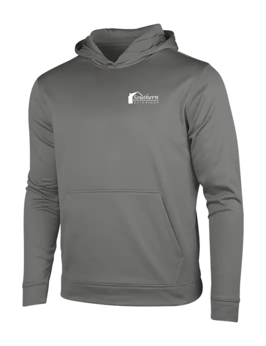 Dark Smoke Grey Sport-Wick Fleece Hooded Pullover w/Southern Exteriors Logo