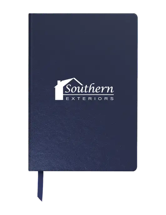 Achieve Navy Hardcover Journal, 5.5 x 8.37 w/Southern Exteriors Logo
