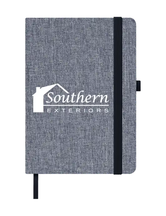 Twill Grey Heathered 5 x 7 Journal w/Southern Exteriors Logo