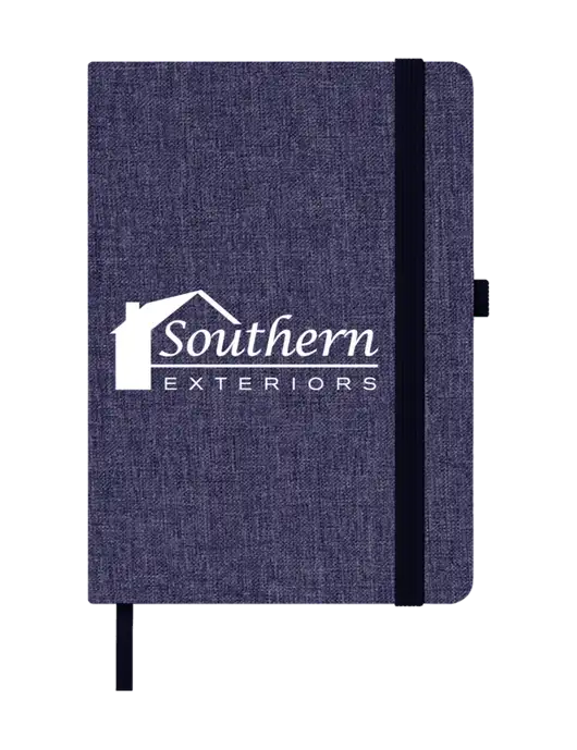 Twill Navy Heathered 5 x 7 Journal w/Southern Exteriors Logo