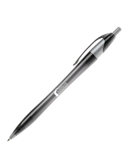 Novella Translucent Black/Silver Jewel Pen - Blue Ink w/Southern Exteriors Logo