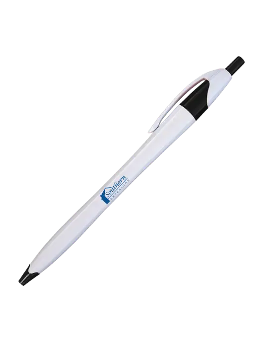 Novella White/Black Classic Pen - Blue Ink w/Southern Exteriors Logo