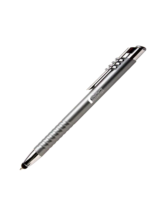 Schirhart Grey Stylus Pen - Blue Ink w/Southern Exteriors Logo