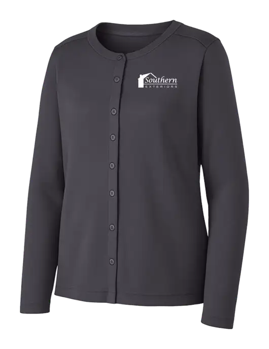 Grey Smoke Womens Concept Stretch Button-Front Cardigan Sweater w/Southern Exteriors Logo