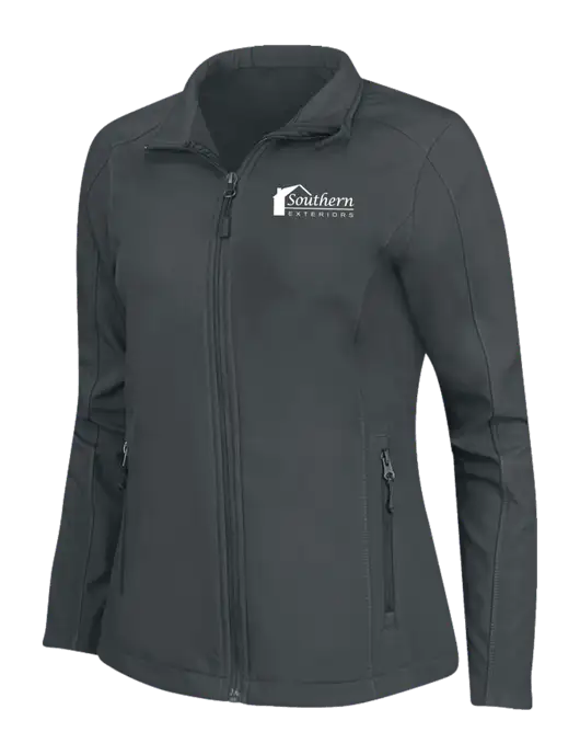 Charcoal Grey Womens Core Soft Shell Jacket w/Southern Exteriors Logo