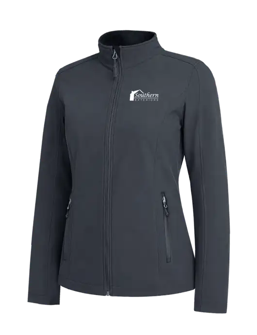 Charcoal Grey Womens Core Soft Shell Jacket w/Southern Exteriors Logo