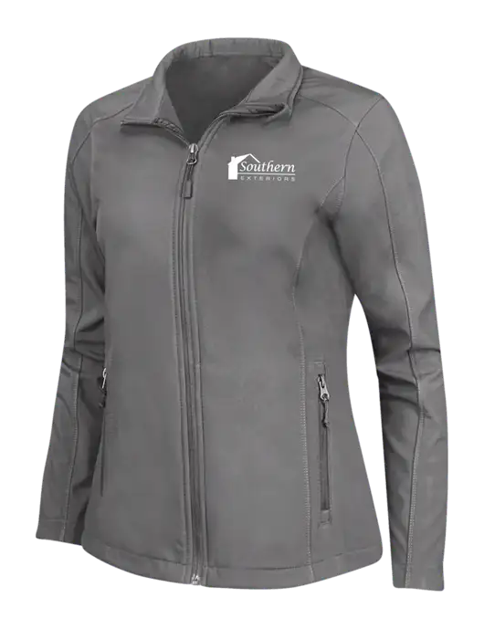 Medium Grey Womens Core Soft Shell Jacket w/Southern Exteriors Logo