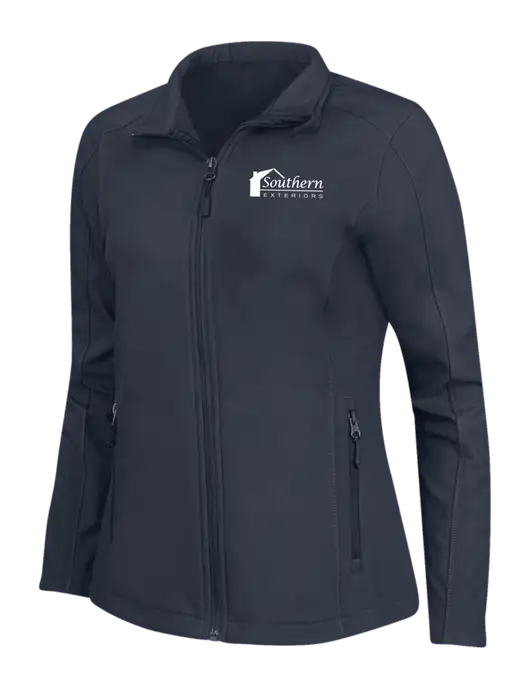 Navy Womens Core Soft Shell Jacket w/Southern Exteriors Logo