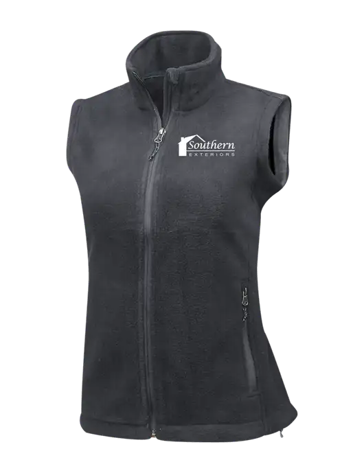 Medium Grey Womens Fleece Vest w/Southern Exteriors Logo