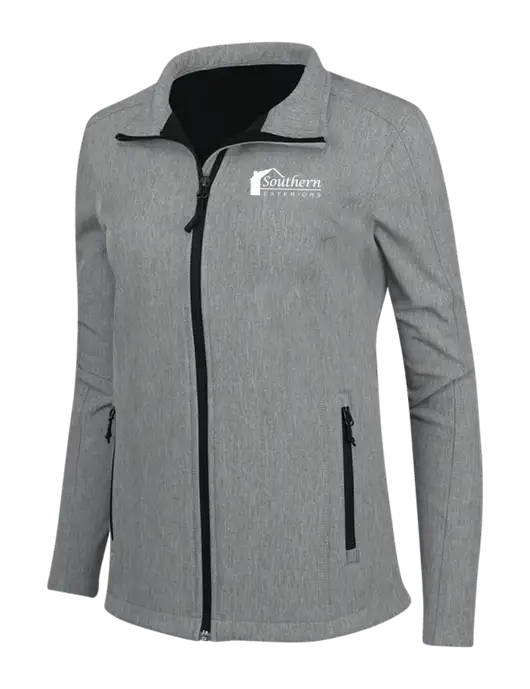 Medium Grey Heather Womens Core Soft Shell Jacket w/Southern Exteriors Logo