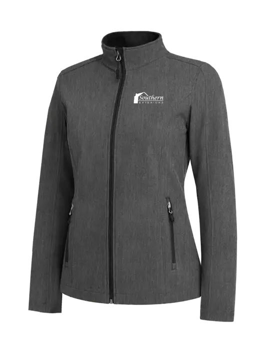 Medium Grey Heather Womens Core Soft Shell Jacket w/Southern Exteriors Logo