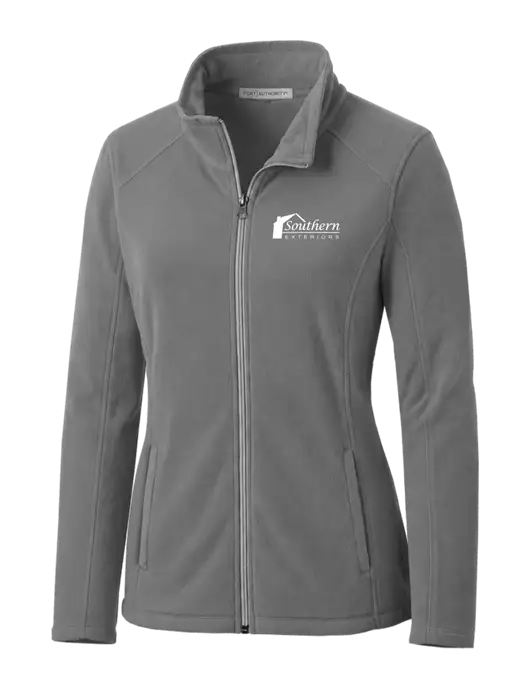 Medium Grey Womens Microfleece Jacket w/Southern Exteriors Logo