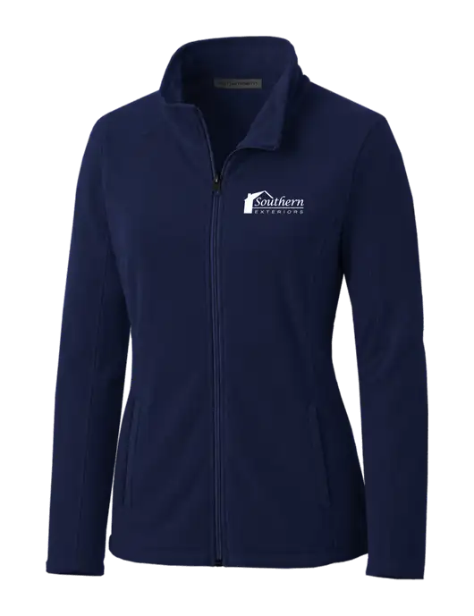 Navy Womens Microfleece Jacket w/Southern Exteriors Logo