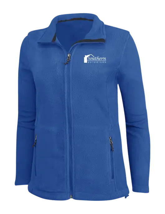 Womens Dark Royal Fleece Jacket w/Southern Exteriors Logo