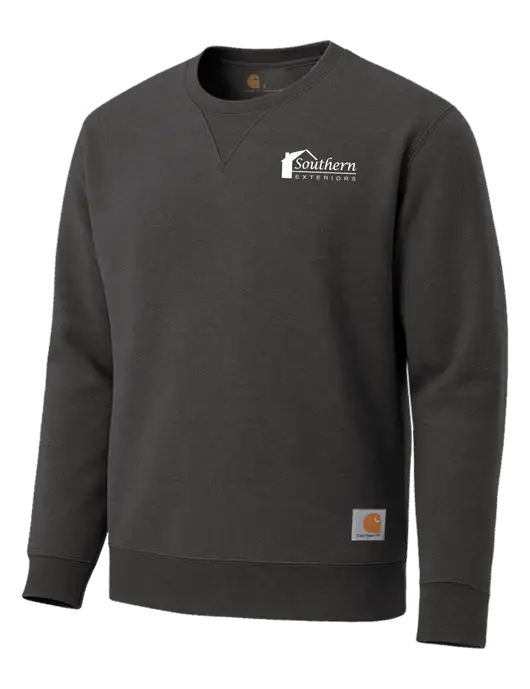 Carhartt Dark Grey Heather Midweight Crewneck Sweatshirt w/Southern Exteriors Logo