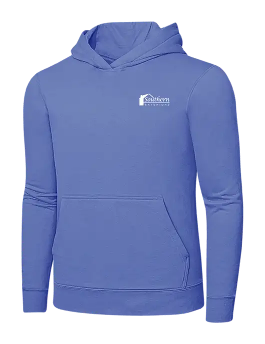 Carolina Blue 7.8 oz Ring Spun Hooded Sweatshirt w/Southern Exteriors Logo