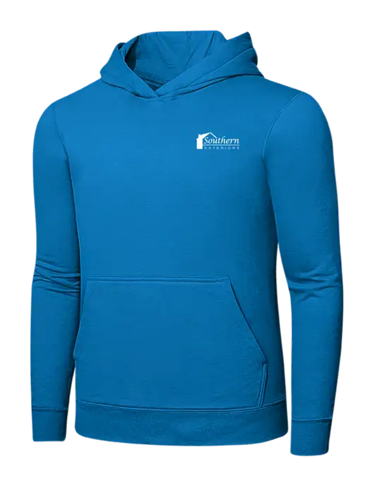 Medium Dark Sapphire 7.8 oz Ring Spun Hooded Sweatshirt w/Southern Exteriors Logo