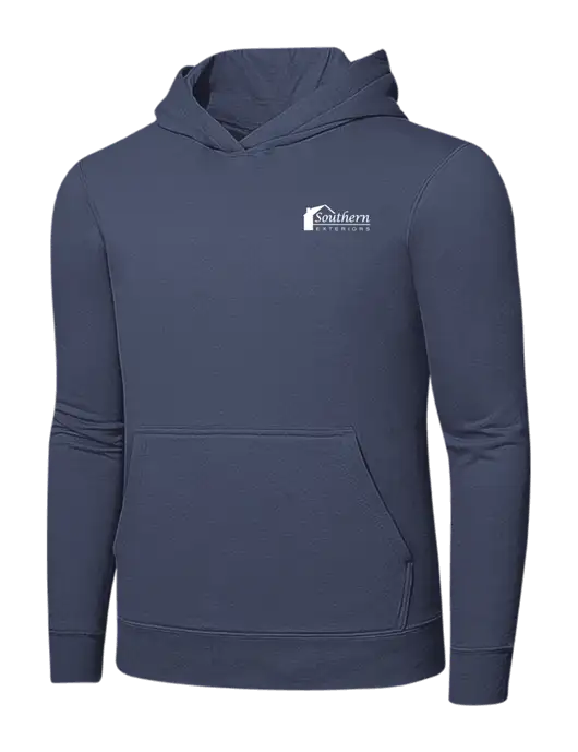 Steel Blue 7.8. oz Ring Spun Hooded Sweatshirt w/Southern Exteriors Logo