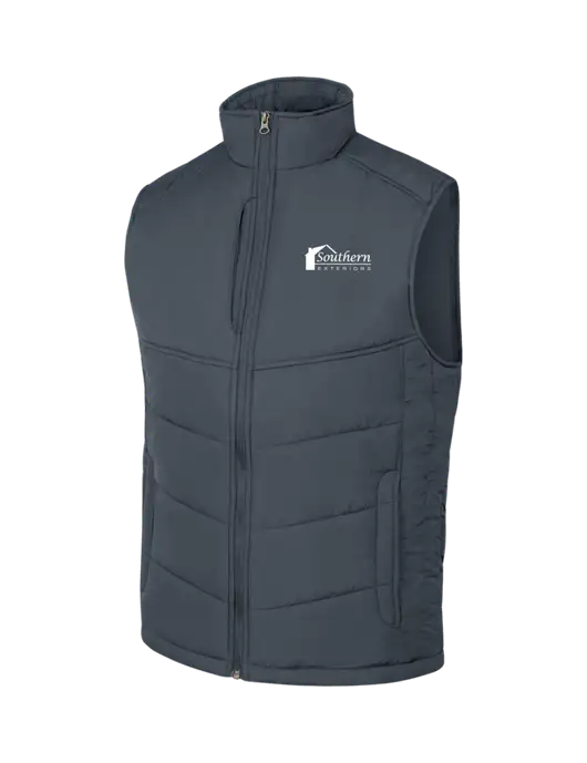 Dark Slate/Black Puffy Vest w/Southern Exteriors Logo
