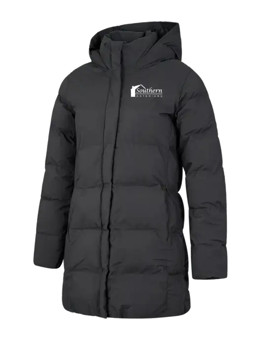 Mercer+Mettle Womens Dark Grey Puffy Parka  w/Southern Exteriors Logo