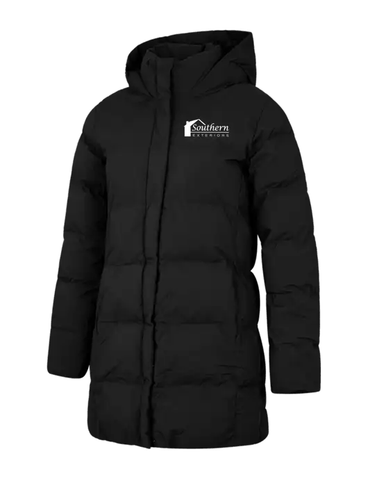 Mercer+Mettle Womens Deep Black Puffy Parka  w/Southern Exteriors Logo